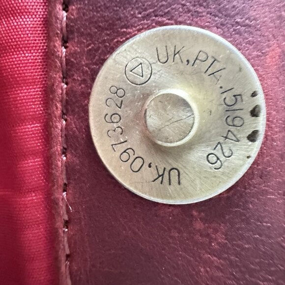 Valenchi Flower Embossed Red Leather Purse Hand Crafted Crossbody Sling Bag - Picture 7 of 11